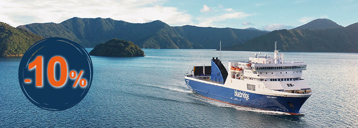 10% Rabatt auf Überfahrten in New Zealand mit Bluebridge